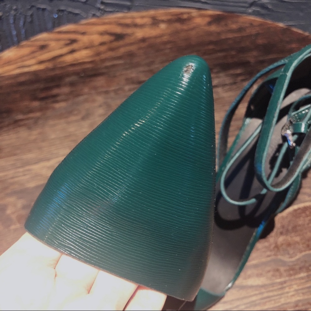 Alexander Wang double strap green heels pumps 37 - Picture 2 of 6
